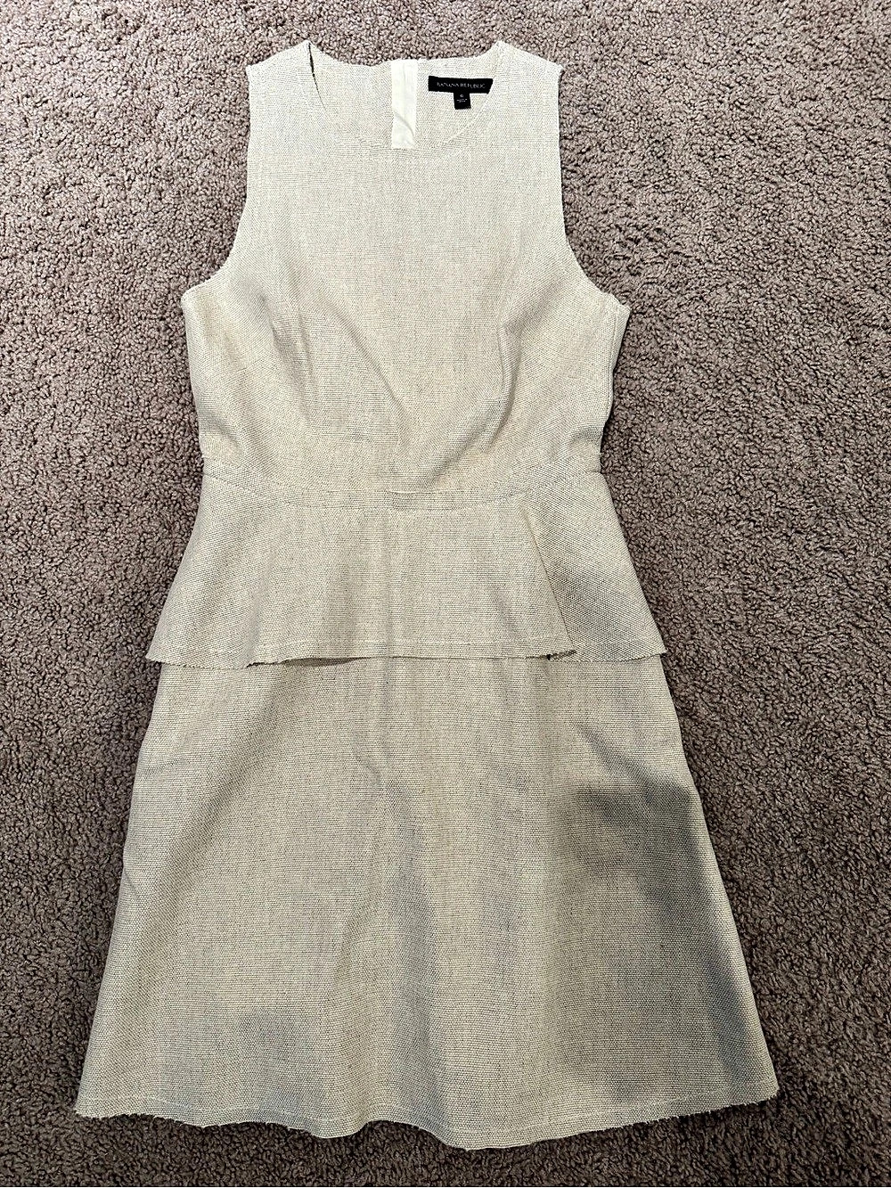 Banana Republic Cream Sleeveless Midi Dress Size 6 Like New